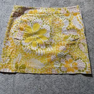 Jcrew yellow and white mini skirt 🌻